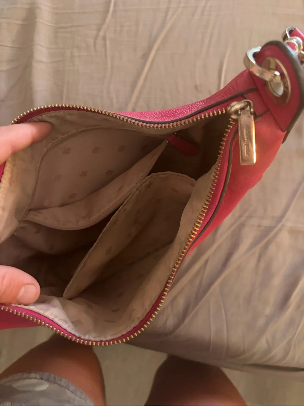 kate spade Hot Pink Pebbled Leather Shoulder Bag